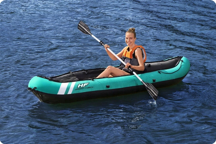 Каяк надувний Bestway Hydro-Force Ventura Elite X1 280 х 86 см, блакитно-чорний - изображение 6