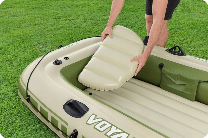 Човен надувний Bestway Voyager X3 Raft 294 х 137 см, зелено-бежевий - изображение 5