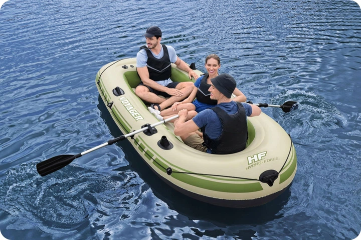 Човен надувний Bestway Voyager X3 Raft 294 х 137 см, зелено-бежевий - изображение 8