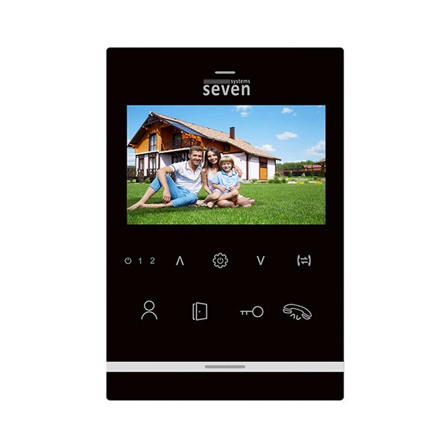 Комплект домофона 4,3 дюйми з викликною панеллю SEVEN DP-7542 Kit Black - зображення 2