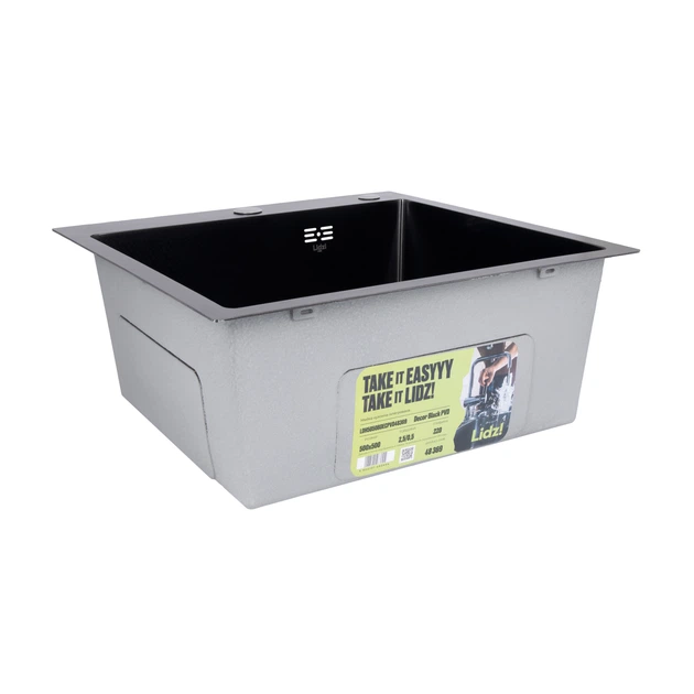 Lidz Handmade H5050HB Мойка для кухни интегрированная Decor Black PVD Honeycomb 2,5/0,5 мм LDH5050BDECPVD48369 - изображение 4