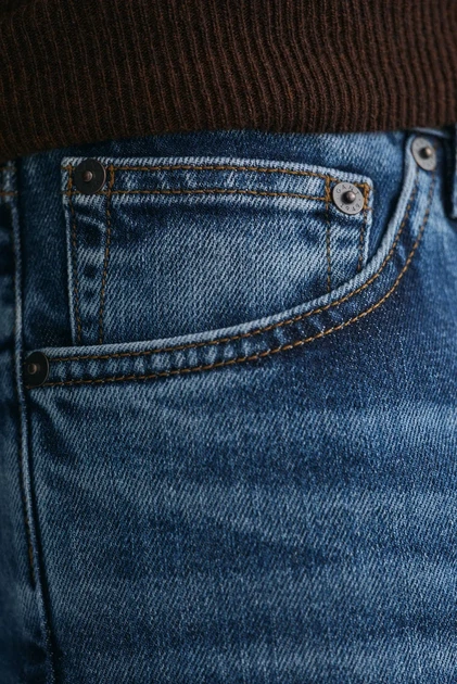 Чоловічі сині джинси SLIM Gant 34-32 1000260 - изображение 8