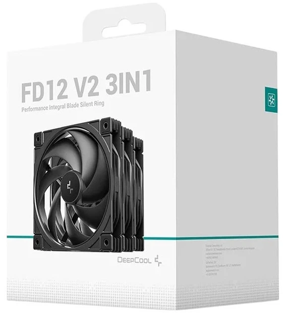 Zestaw wentylatorów DeepCool FD12 V2 3IN1 Black (R-FD12V2-BKNPN3-G) - obraz 7