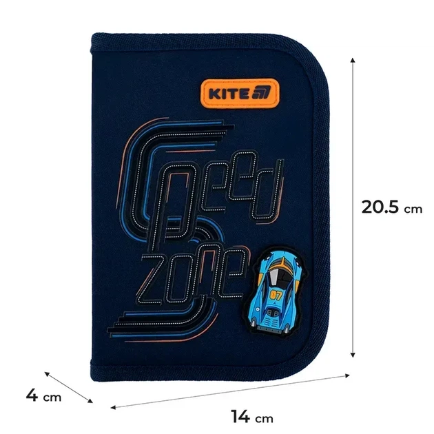 Пенал без наполнения Kite Speed Zone K25-622-4, 1 отделение, 2 отворота - изображение 3