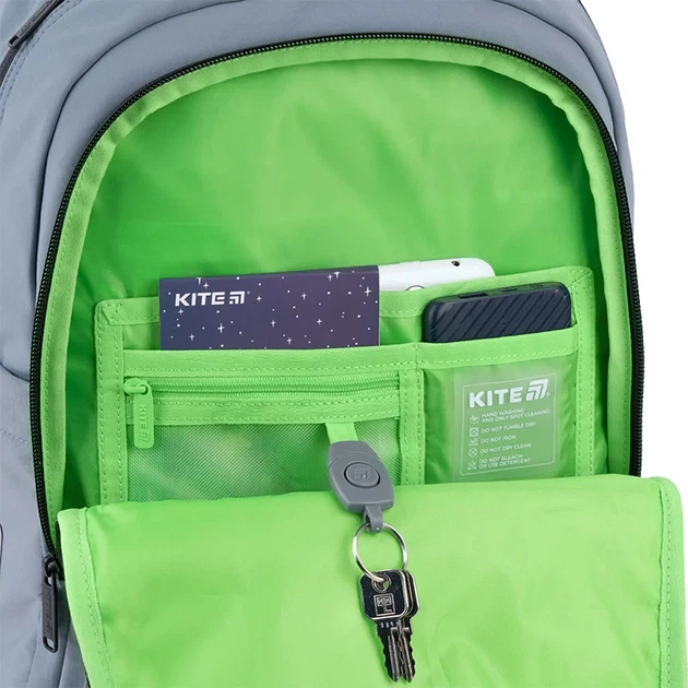 Рюкзак Kite Education Urban K26-584M-3 для подростков качественный серый - Фото 7 Рюкзак Kite Education Urban K26-584M-3 для подростков качественный серый - изображение 7