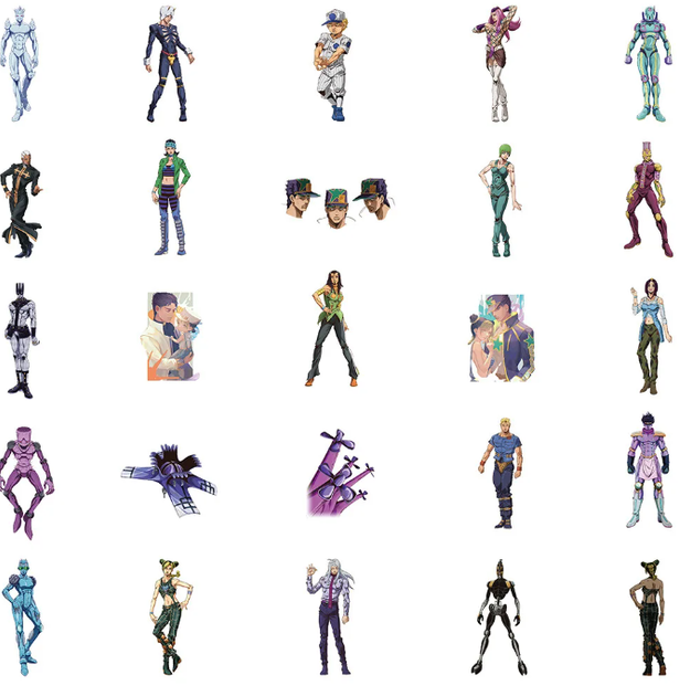 Набор виниловых наклеек JoJo's Bizarre Adventure (ДжоДжо) 10 шт. — Аниме наклейки на ноутбук и телефон - изображение 5