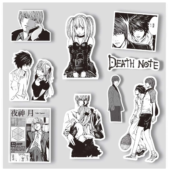 Набор виниловых наклеек Тетрадь Смерти / Death Note - 10 шт. Наклейки для ноутбука, телефона и творчества - Фото 3 Набор виниловых наклеек Тетрадь Смерти / Death Note - 10 шт. Наклейки для ноутбука, телефона и творчества - изображение 3