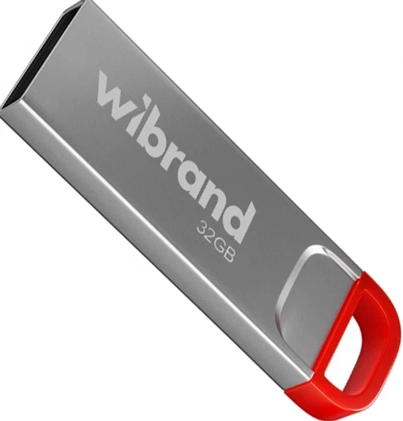 USB флешка Wibrand 32GB для хранения данных компактный накопитель с защитой от воды и ударов красный - изображение 3