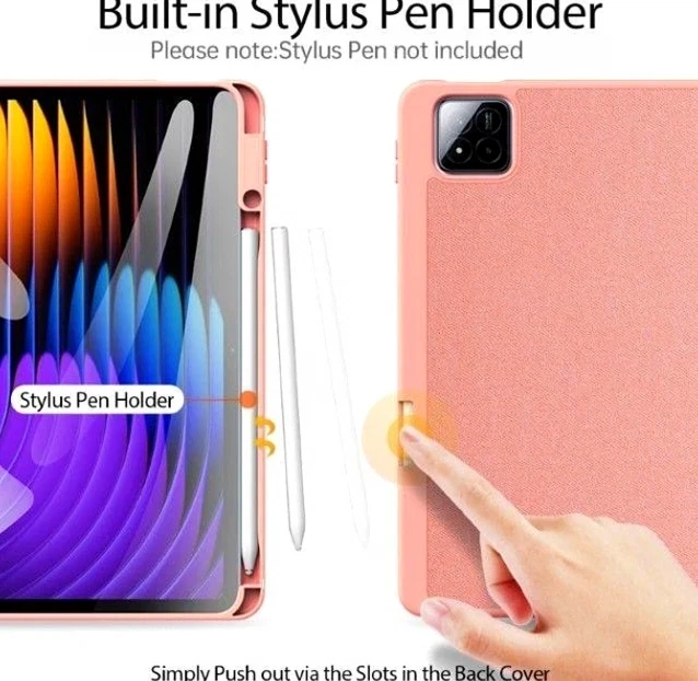 Чохол Dux Ducis Domo для Xiaomi Pad 7 7 Pro з підставкою захисний аксесуар з авто пробудженням рожевий - зображення 8