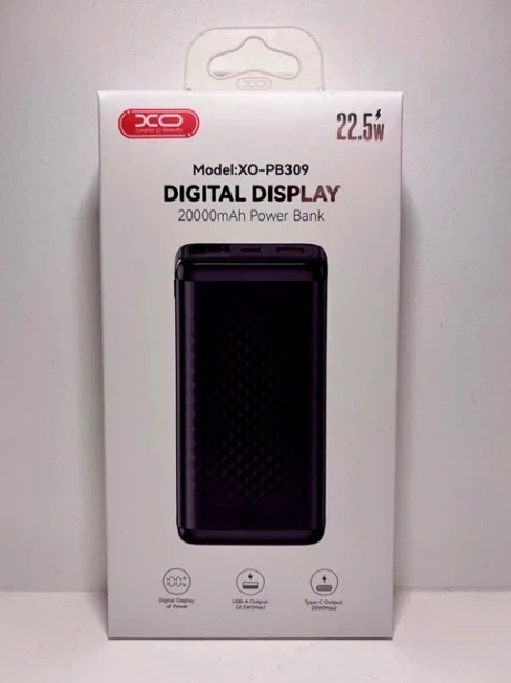 Повербанк XO PB309 20000mAh зі швидкою зарядкою 22.5W для смартфонів та пристроїв з USB Type-C - Фото 8 Повербанк XO PB309 20000mAh зі швидкою зарядкою 22.5W для смартфонів та пристроїв з USB Type-C - зображення 8
