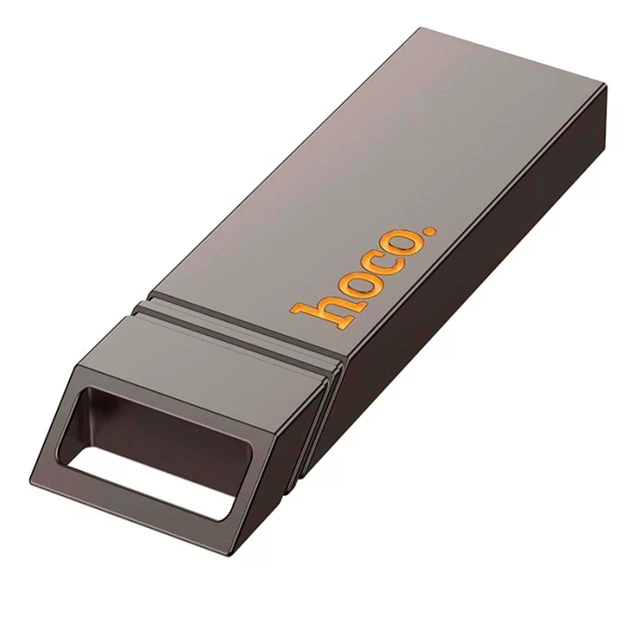 Флеш-накопичувач USB 3.2 256GB металевий вологозахищений міцний удар Hoco UD13 Clever сірий - Фото 3 Флеш-накопичувач USB 3.2 256GB металевий вологозахищений міцний удар Hoco UD13 Clever сірий - зображення 3