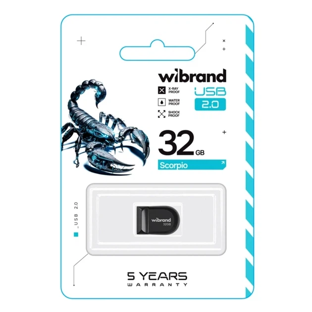 USB флешка Wibrand 32GB Scorpio черная для хранения данных компактное решение для переноса информации - Фото 2 USB флешка Wibrand 32GB Scorpio черная для хранения данных компактное решение для переноса информации - изображение 2