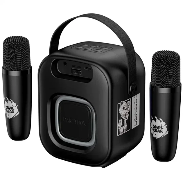 Акустическая система Onikuma L7 Black 1500 мАч Bluetooth USB 3.5 мм для караоке и вечеринок - изображение 8