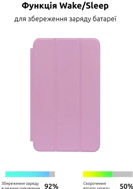 Чехол Smart Case для iPad mini 6 2021 и mini 7 2024 розовый защитный аксессуар с текстурированной поверхностью - изображение 4