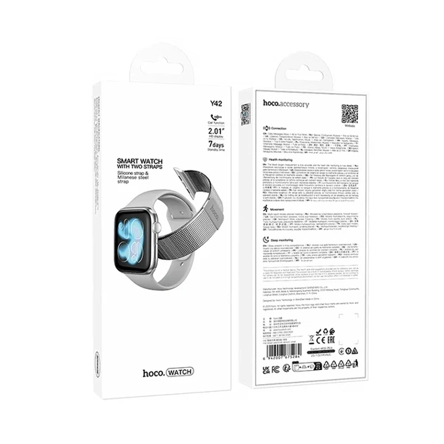Смарт-годинник Hoco Y42 для фітнесу та контролю здоров'я з Bluetooth викликами та захистом IPX6 - зображення 4