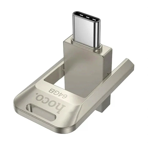Флеш-накопитель USB 3.0 Type-C 64GB металл Hoco UD17 для хранения данных - Фото 3 Флеш-накопитель USB 3.0 Type-C 64GB металл Hoco UD17 для хранения данных - изображение 3