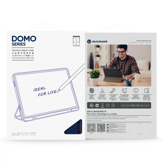 Чохол Dux Ducis Domo для Samsung Tab S10 FE Plus з підставкою та авто пробудженням для захисту та зручності використання - Фото 2 Чохол Dux Ducis Domo для Samsung Tab S10 FE Plus з підставкою та авто пробудженням для захисту та зручності використання - зображення 2