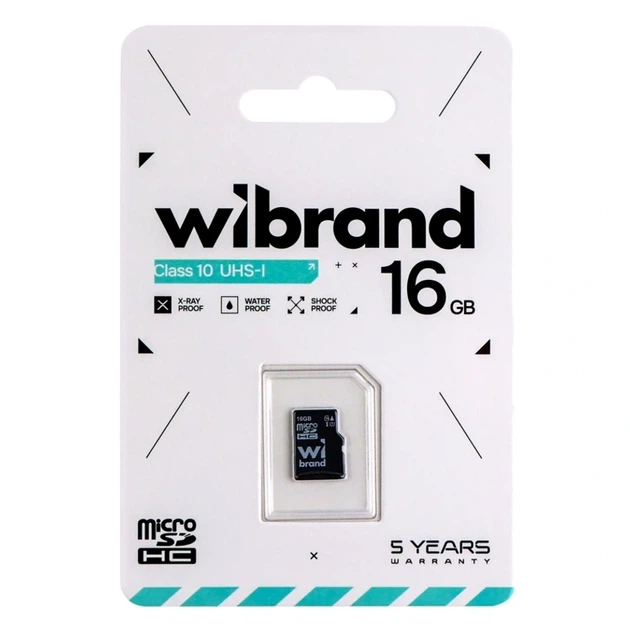 Карта памяти Wibrand MicroSDHC 16GB UHS-1 10 Class для смартфонов и планшетов быстрая и надёжная для записи видео - изображение 2