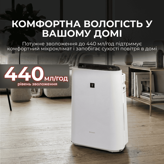 Воздухоочиститель с функцией увлажнения Sharp KC-D40EUW - изображение 2
