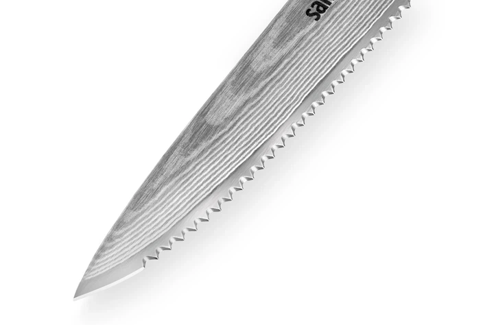 Ніж кухонний для томатів 120 мм Samura Damascus (SD-0071) - Фото 3 Ніж кухонний для томатів 120 мм Samura Damascus (SD-0071) - зображення 3