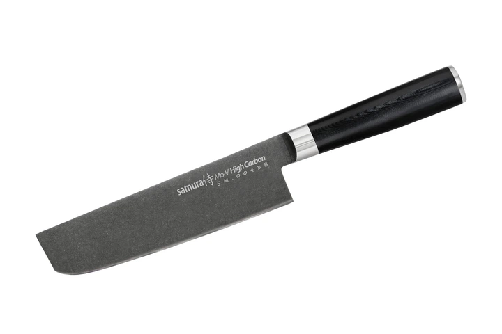 Нож кухонный овощной Накири 167 мм Samura Mo-V Stonewash (SM-0043B) - Фото 1 Нож кухонный овощной Накири 167 мм Samura Mo-V Stonewash (SM-0043B) - изображение 1