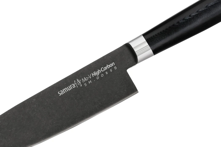 Нож кухонный Шеф 200 мм Samura MO-V Stonewash (SM-0085B) - изображение 4