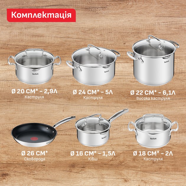 Набор посуды Tefal Duetto+ 11 предметов&nbsp;(G732SB55) - изображение 3