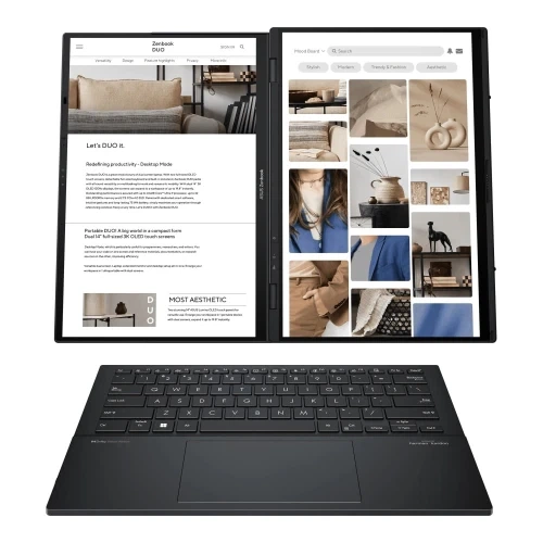 Ноутбук 14" Asus Zenbook Duo UX8406CA-QL047X,U9-285H, 32Gb, 2Tb, UMA, Win11P (90NB14X1-M001P0) - Фото 2 Ноутбук 14" Asus Zenbook Duo UX8406CA-QL047X,U9-285H, 32Gb, 2Tb, UMA, Win11P (90NB14X1-M001P0) - зображення 2