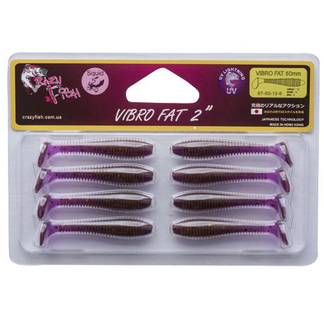 Приманка Vibro Fat 2" 8 шт\уп 87-50-12-6 Crazyfish - зображення 2