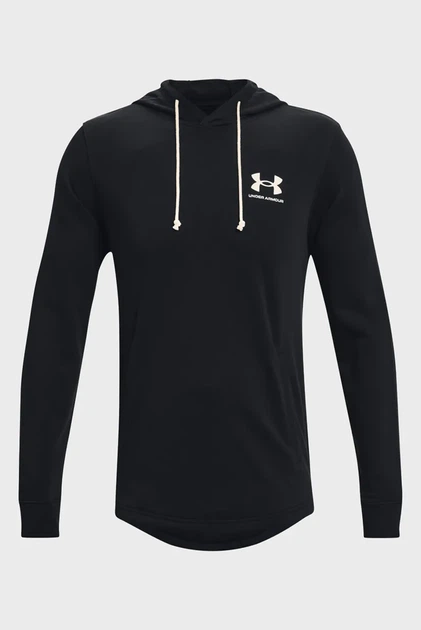 Чоловіче чорне худі UA Rival Terry LC HD Under Armour S 1370401-001 - Фото 5 Чоловіче чорне худі UA Rival Terry LC HD Under Armour S 1370401-001 - изображение 5