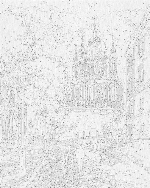 Картина по номерам Города. Вечерний Киев 40*50 см Оригами LW 3473 - изображение 2