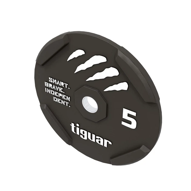 Диск олімпійський Tiguar Bumper 5 кг Чорний TI-WBR00500 (5902860494775) - зображення 3