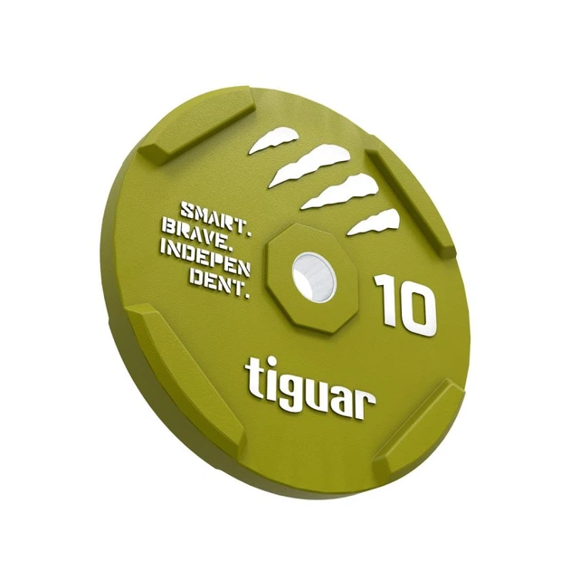 Tarcza olimpijska Tiguar Bumper 10 kg Oliwkowa TI-WBR01000 (5902860494782) - obraz 2