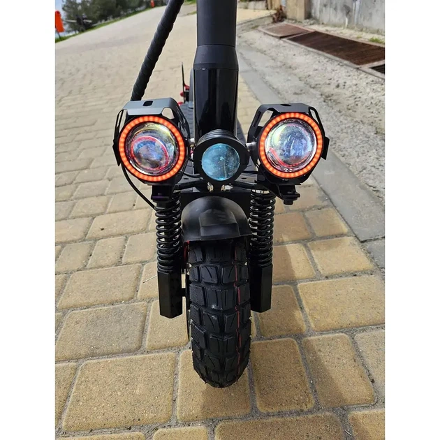 Электросамокат Kugoo Kirin M4 Pro Plus 1000W 18Ah (Модель 2025) — Черный | До 45 км/ч, запас хода 50 км, 3 фары, складной внедорожный - изображение 9