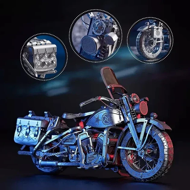 Конструктор металевий Shupin мотоцикл Harley-Davidson WLA - зображення 2