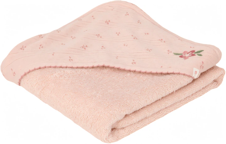 Ręcznik dziecięcy Little Dutch Pure Blossom z kapturem 75x75 cm (8721122583999) - obraz 4