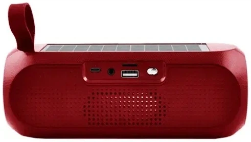 Портативна колонка TG-182 Bluetooth 5 Вт х 2 FM-радіо, сонячна панель, USB, TF, AUX, Hands Free, для Android та iOS, червона - Фото 4 Портативна колонка TG-182 Bluetooth 5 Вт х 2 FM-радіо, сонячна панель, USB, TF, AUX, Hands Free, для Android та iOS, червона - изображение 4