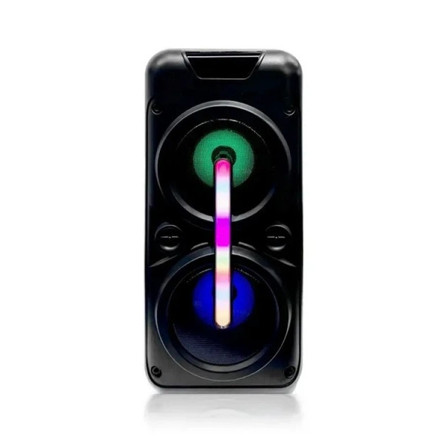 Портативна Bluetooth колонка B83 з мікрофоном 20 Вт чорна, караоке система з LED підсвіткою, USB, AUX, TF, FM радіо, акустична колонка для вечірок, блютуз колонка для телефону iPhone Android з мікрофоном - Фото 2 Портативна Bluetooth колонка B83 з мікрофоном 20 Вт чорна, караоке система з LED підсвіткою, USB, AUX, TF, FM радіо, акустична колонка для вечірок, блютуз колонка для телефону iPhone Android з мікрофоном - изображение 2