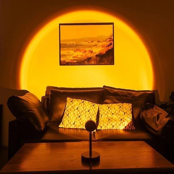 Sunset Lamp RGB проекційна лампа заходу сонця з пультом LED світильник 16 кольорів USB лампа для фото відео селфі підсвітка кімнати - зображення 5