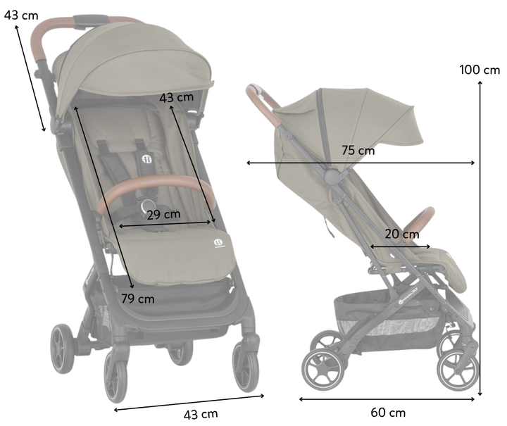 Wózek spacerowy Petite&Mars Fly Mature Olive (8596202009979) - obraz 2