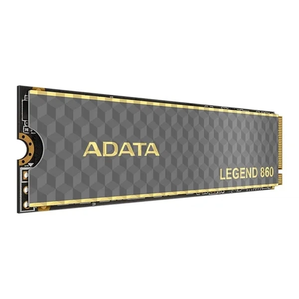 Накопитель SSD M.2 ADATA LEGEND 860 500GB PCIe Gen4x4 2280 3D NAND Black/Gold (SLEG-860-500GCS) - изображение 2