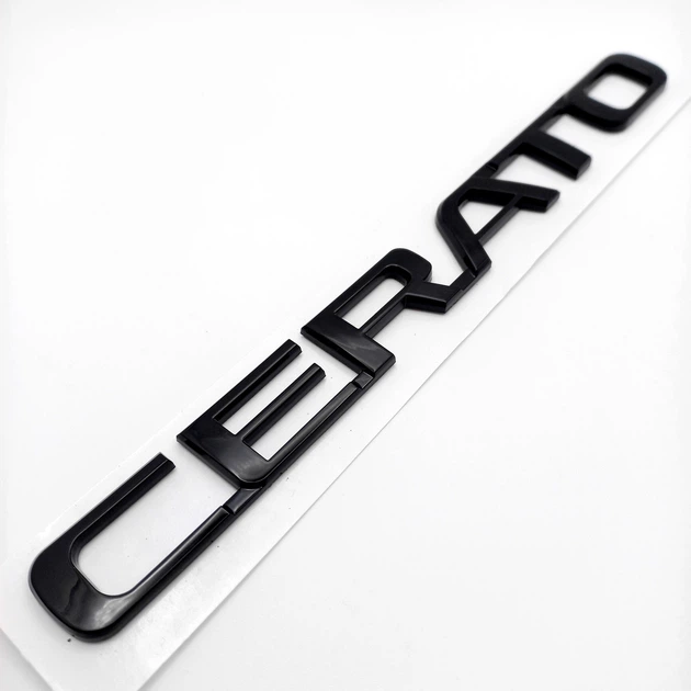 Емблема напис Cerato KIA (ABS, чорний, глянець) 20,3*1,8 см - Фото 3 Емблема напис Cerato KIA (ABS, чорний, глянець) 20,3*1,8 см - зображення 3
