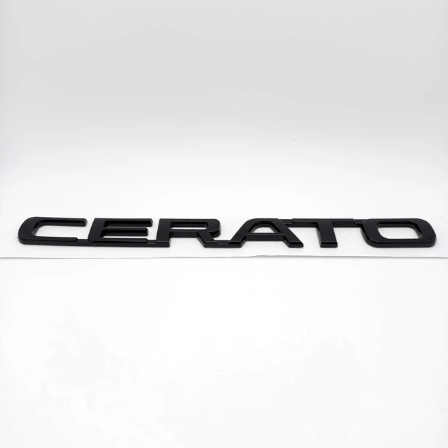 Емблема напис Cerato KIA (ABS, чорний, глянець) 20,3*1,8 см - Фото 4 Емблема напис Cerato KIA (ABS, чорний, глянець) 20,3*1,8 см - зображення 4
