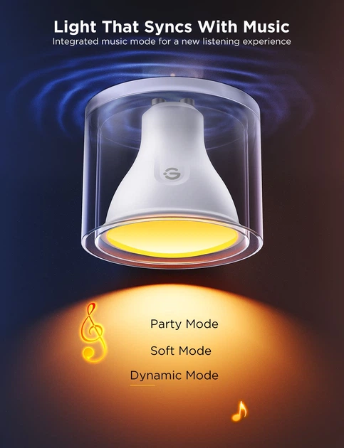 Набір ламп 2шт Govee B600D GU10 Smart LED Bulb, RGBWW, WI-FI/Bluetooth, білий - зображення 3