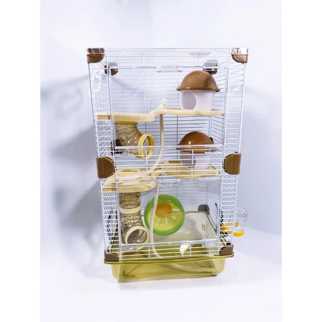 Клетка для грызунов G04, коричневая, 46x27x20,5 см - Фото 1 Клетка для грызунов G04, коричневая, 46x27x20,5 см - изображение 1