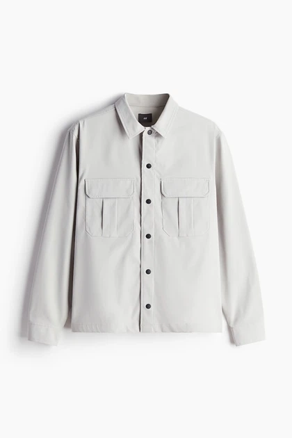 Куртка-рубашка H&M 1231704002c61 L серая (100009468) - Фото 1 Куртка-рубашка H&M 1231704002c61 L серая (100009468) - изображение 1