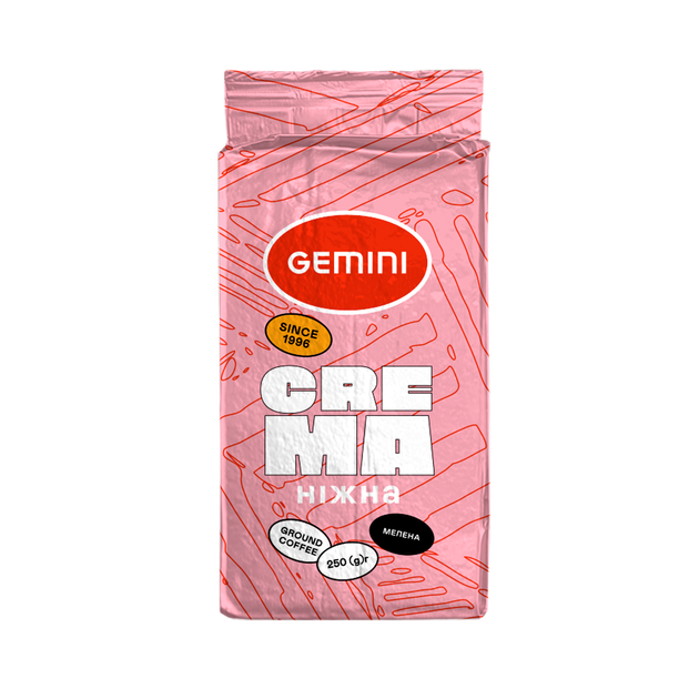 Кава Gemini Crema мелена 250 г - Фото 1 Кава Gemini Crema мелена 250 г - зображення 1