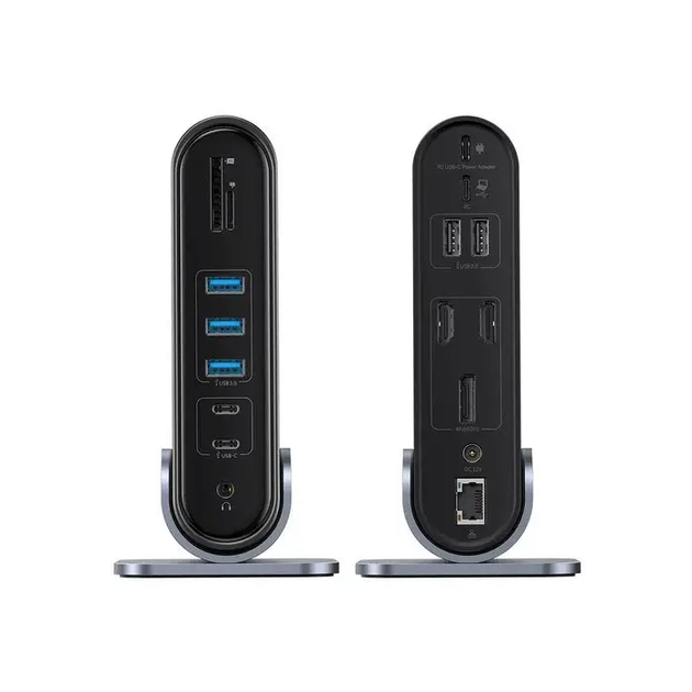 USB-хаб док-станция Baseus UnionJoy 17-Port Triple-Display Docking Station Space Grey (B00532304811-00) - Фото 4 USB-хаб док-станция Baseus UnionJoy 17-Port Triple-Display Docking Station Space Grey (B00532304811-00) - изображение 4