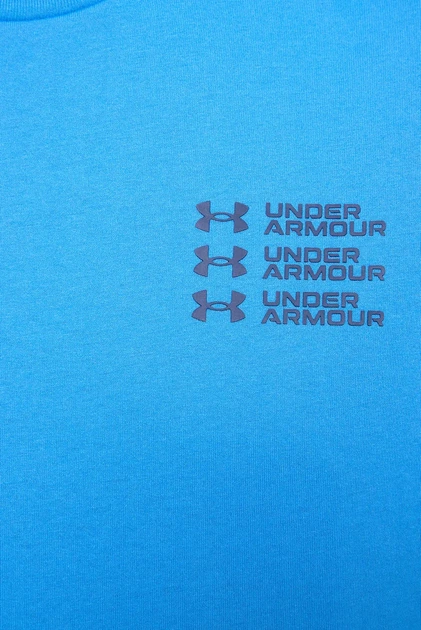 Чоловіча блакитна футболка UA TRIPLE STACK LC LOGO SS Under Armour S 6004173-402 - Фото 3 Чоловіча блакитна футболка UA TRIPLE STACK LC LOGO SS Under Armour S 6004173-402 - изображение 3