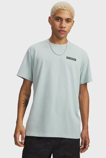 Чоловіча м'ятна футболка UA HW ARMOUR LABEL SS Under Armour L 1382831-477 - Фото 1 Чоловіча м'ятна футболка UA HW ARMOUR LABEL SS Under Armour L 1382831-477 - изображение 1